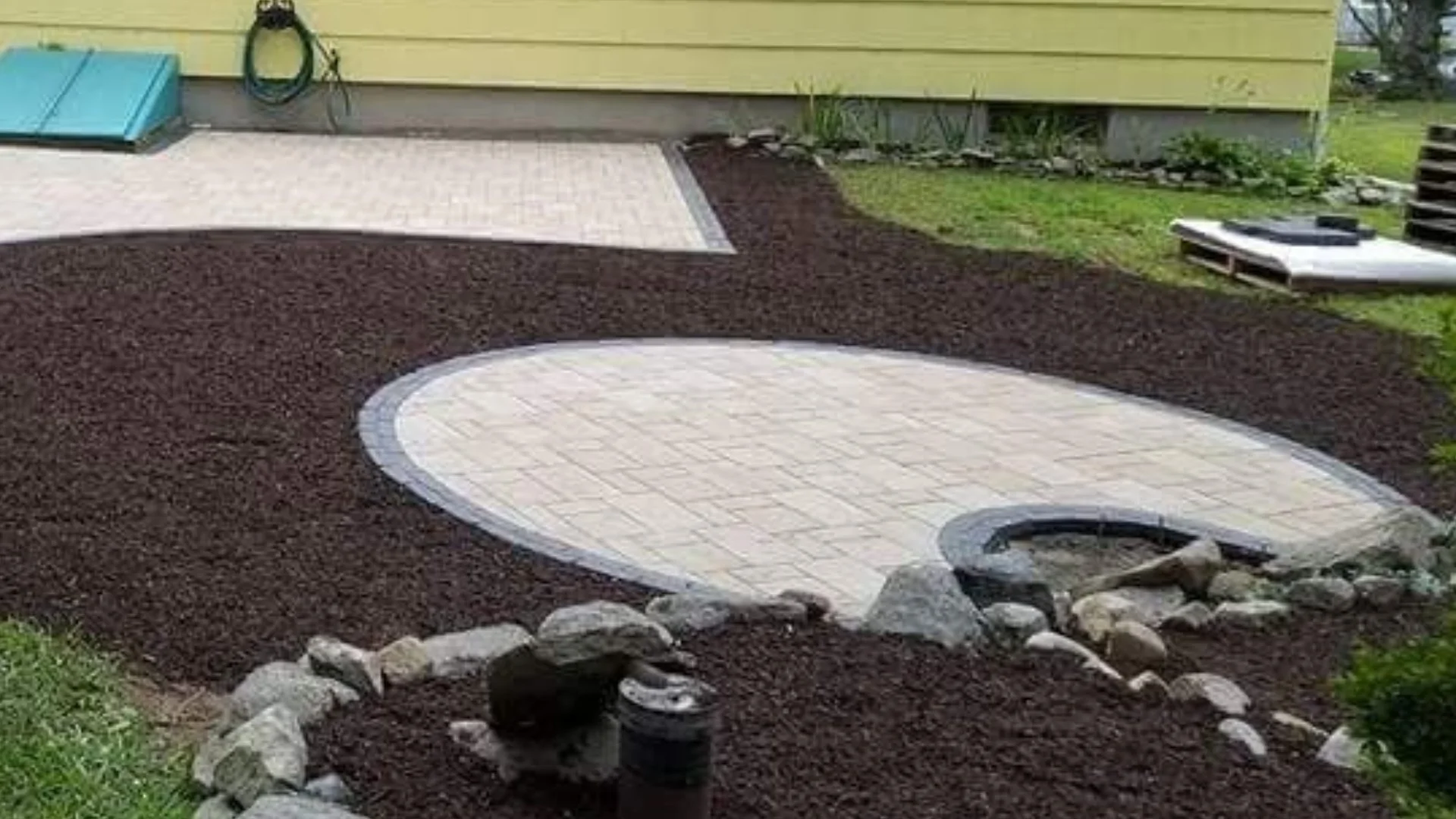 Close-up of wet grass in a lawn in Groton, CT