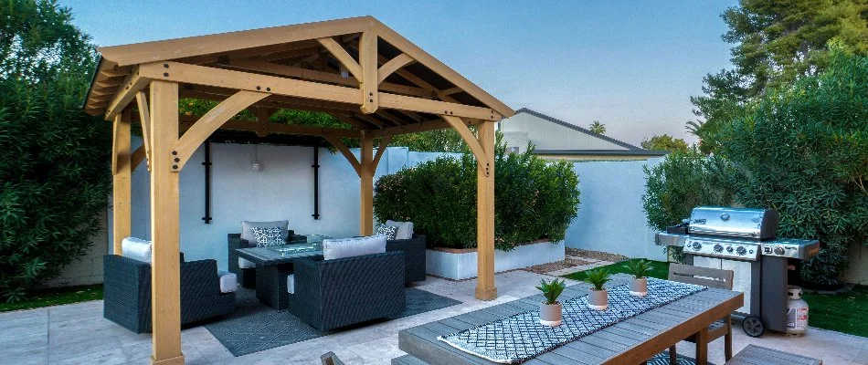 Pavilion in an outdoor space in Groton, CT.