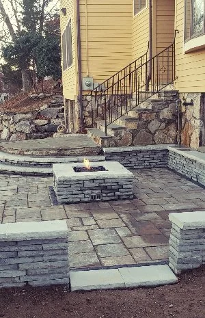 Home in Groton, CT with lawn care turf management.